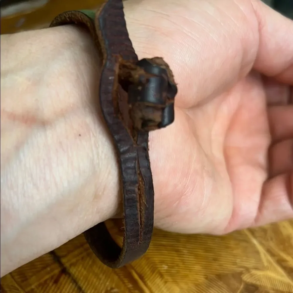 Unisex Brown Minimalist Jewelry leather Bracelet